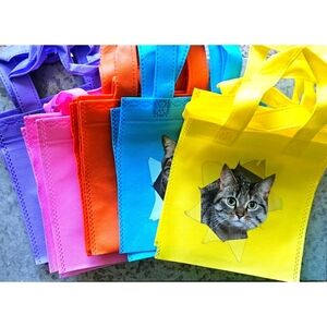 NWOT Cat Party Favor Bags (16) & Cat Cupcake Toppers (14)